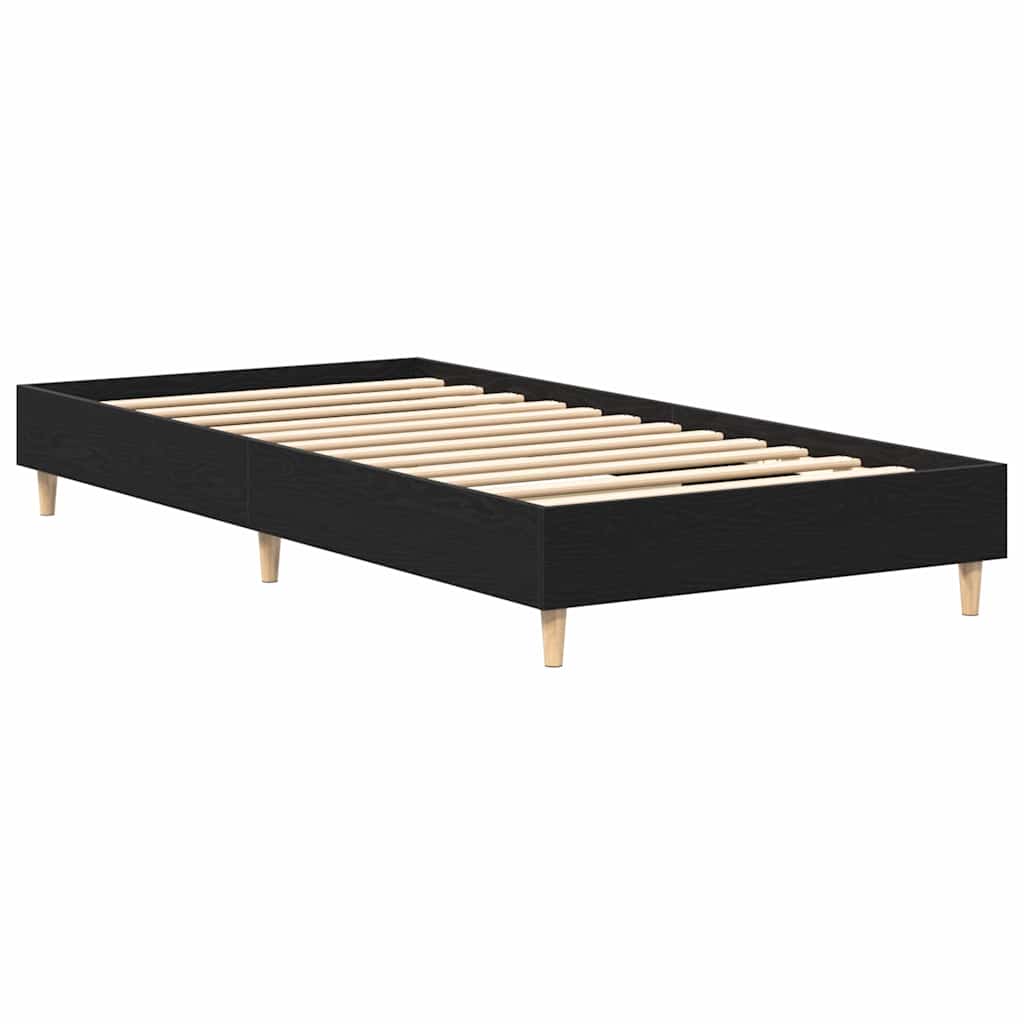 Cadre de lit Chêne noir 100 x 200 cm Bois d'ingénierie - XIOS