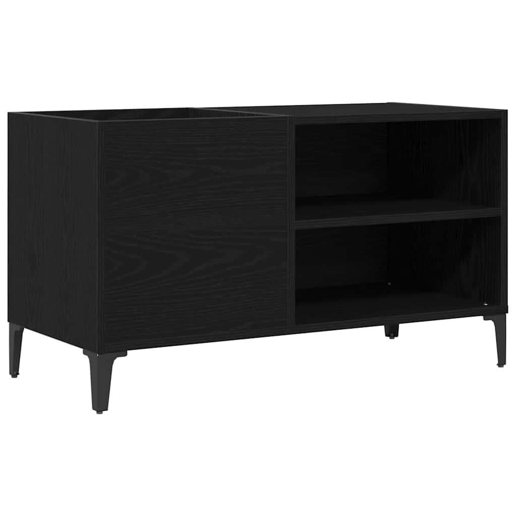 Meuble à vinyles Chêne noir 84,5 x 38 x 48 cm Bois d'ingénierie - XIOS