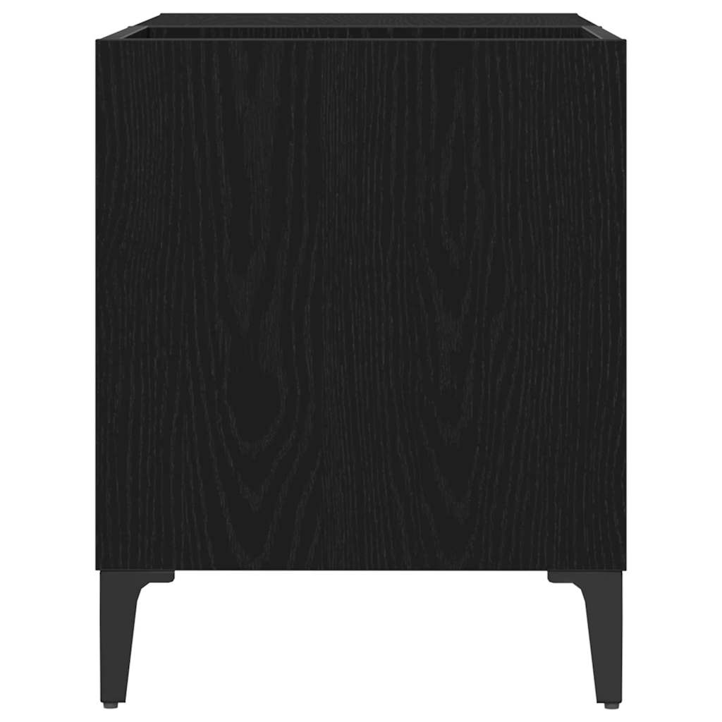 Meuble à vinyles Chêne noir 84,5 x 38 x 48 cm Bois d'ingénierie - XIOS