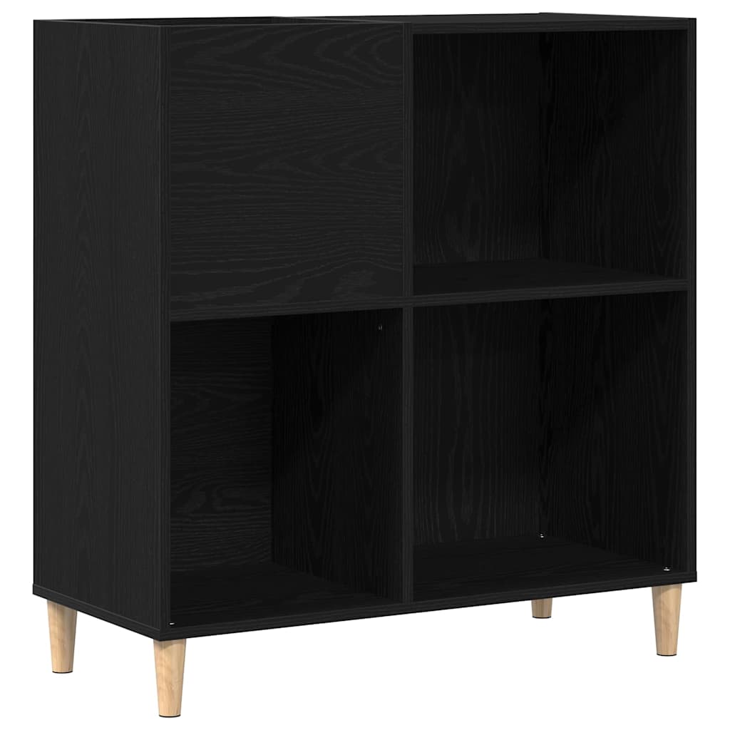 Meuble à vinyles Chêne noir 84.5 x 38 x 89 cm Bois d'ingénierie - XIOS