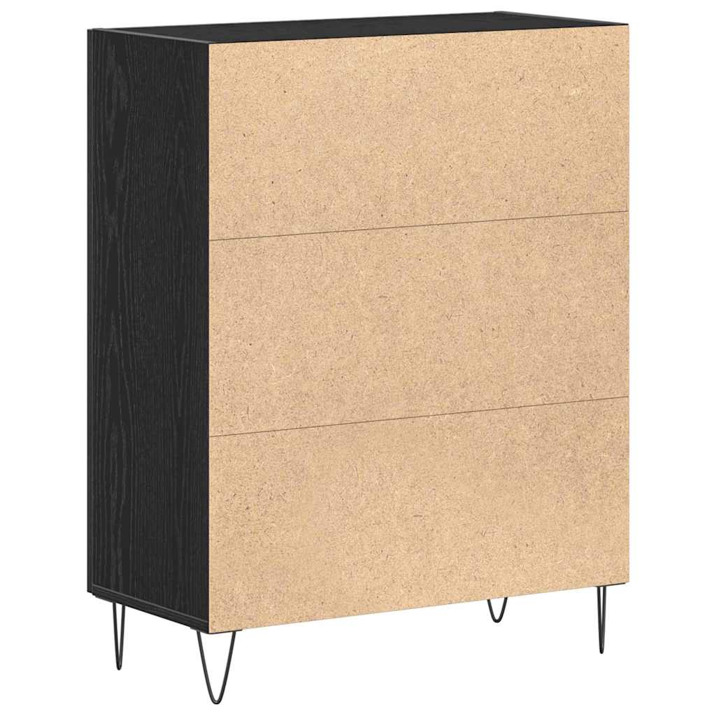 Buffet Chêne noir 69,5 x 34 x 90 cm Bois d'ingénierie - XIOS
