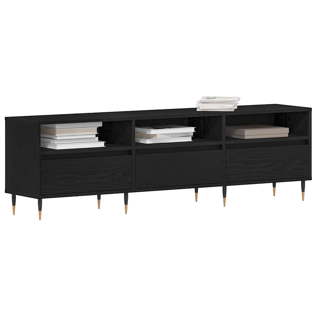 Meuble TV Chêne noir 150 x 30 x 44,5 cm Bois d'ingénierie - XIOS
