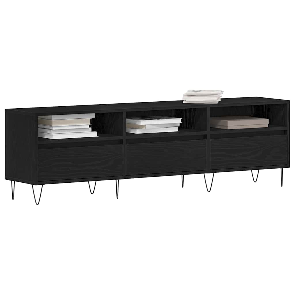 Meuble TV Chêne noir 150 x 30 x 44,5 cm Bois d'ingénierie - XIOS