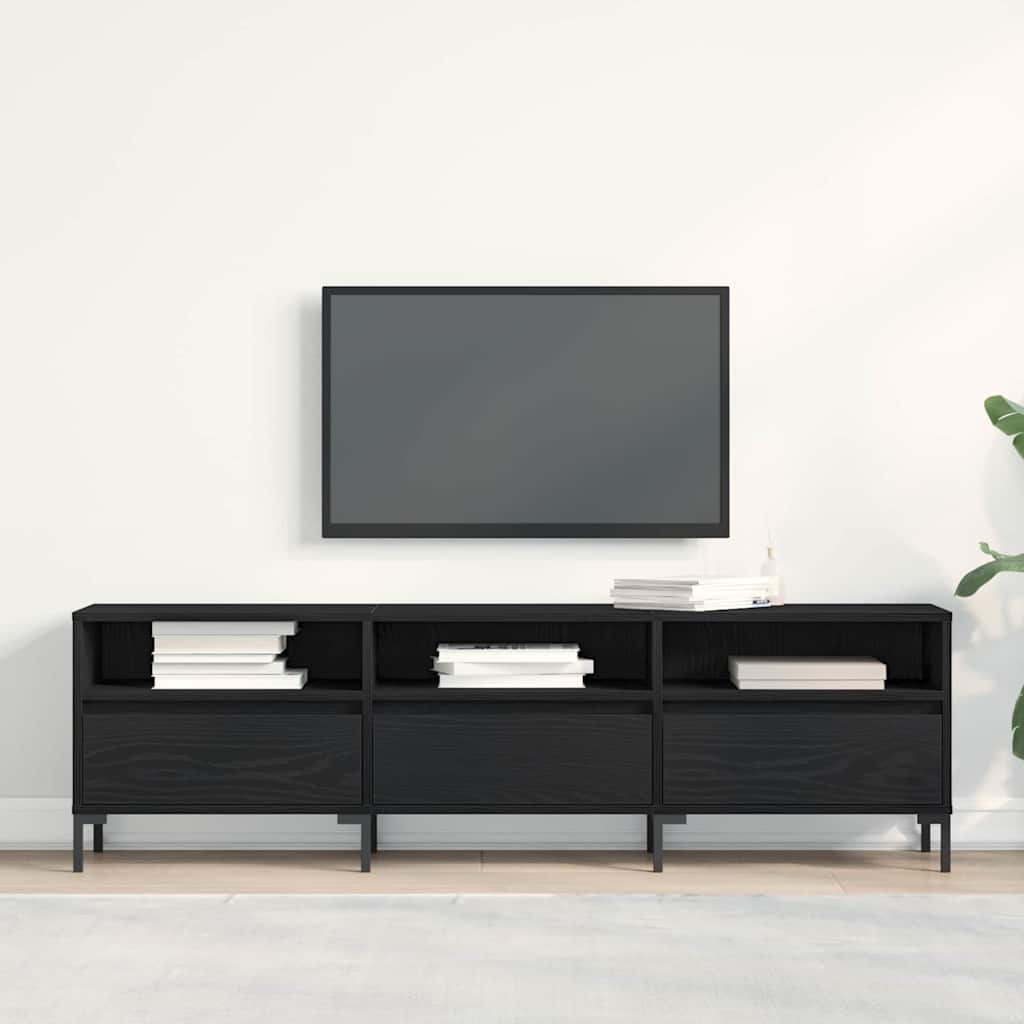Meuble TV Chêne noir 150 x 30 x 44,5 cm Bois d'ingénierie - XIOS