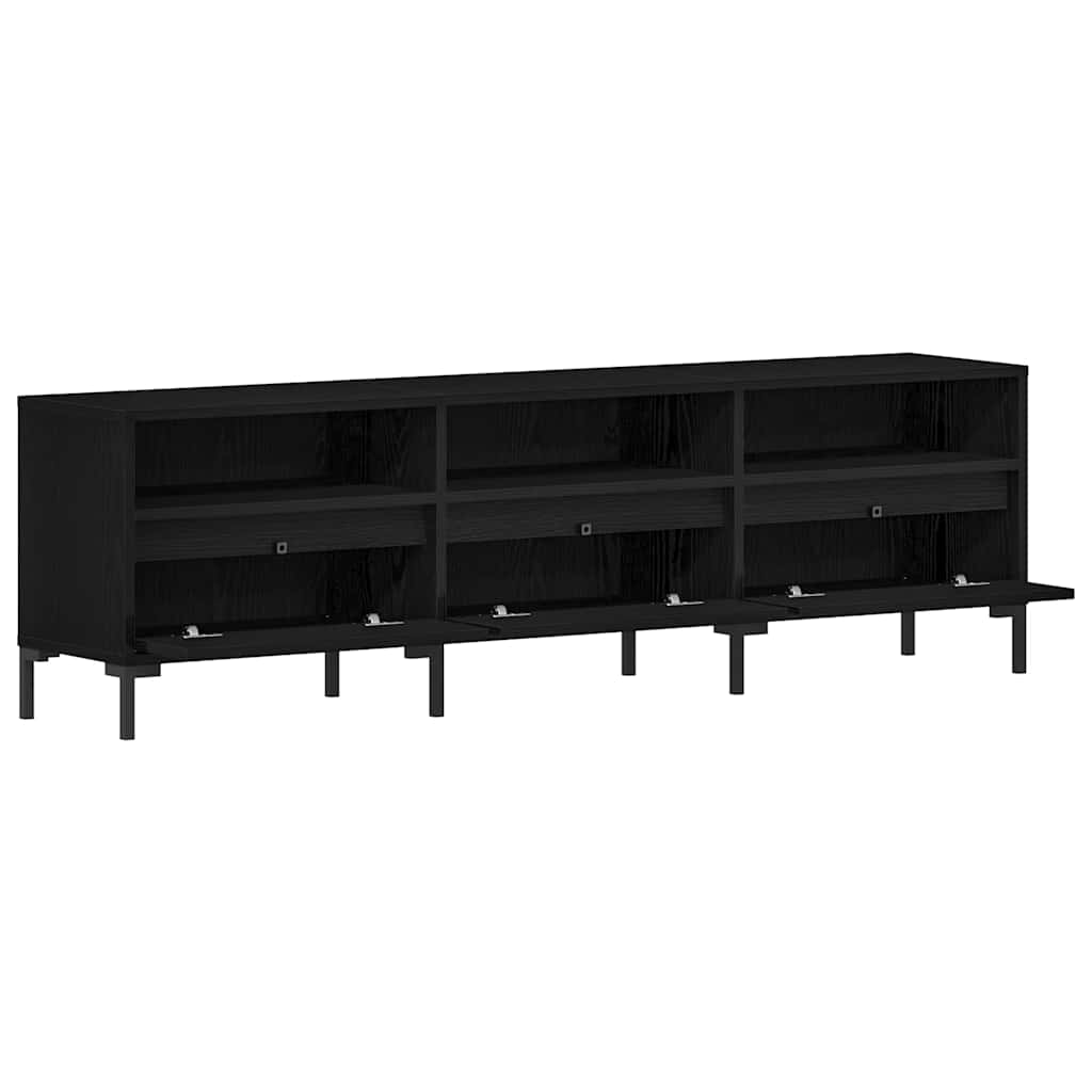 Meuble TV Chêne noir 150 x 30 x 44,5 cm Bois d'ingénierie - XIOS