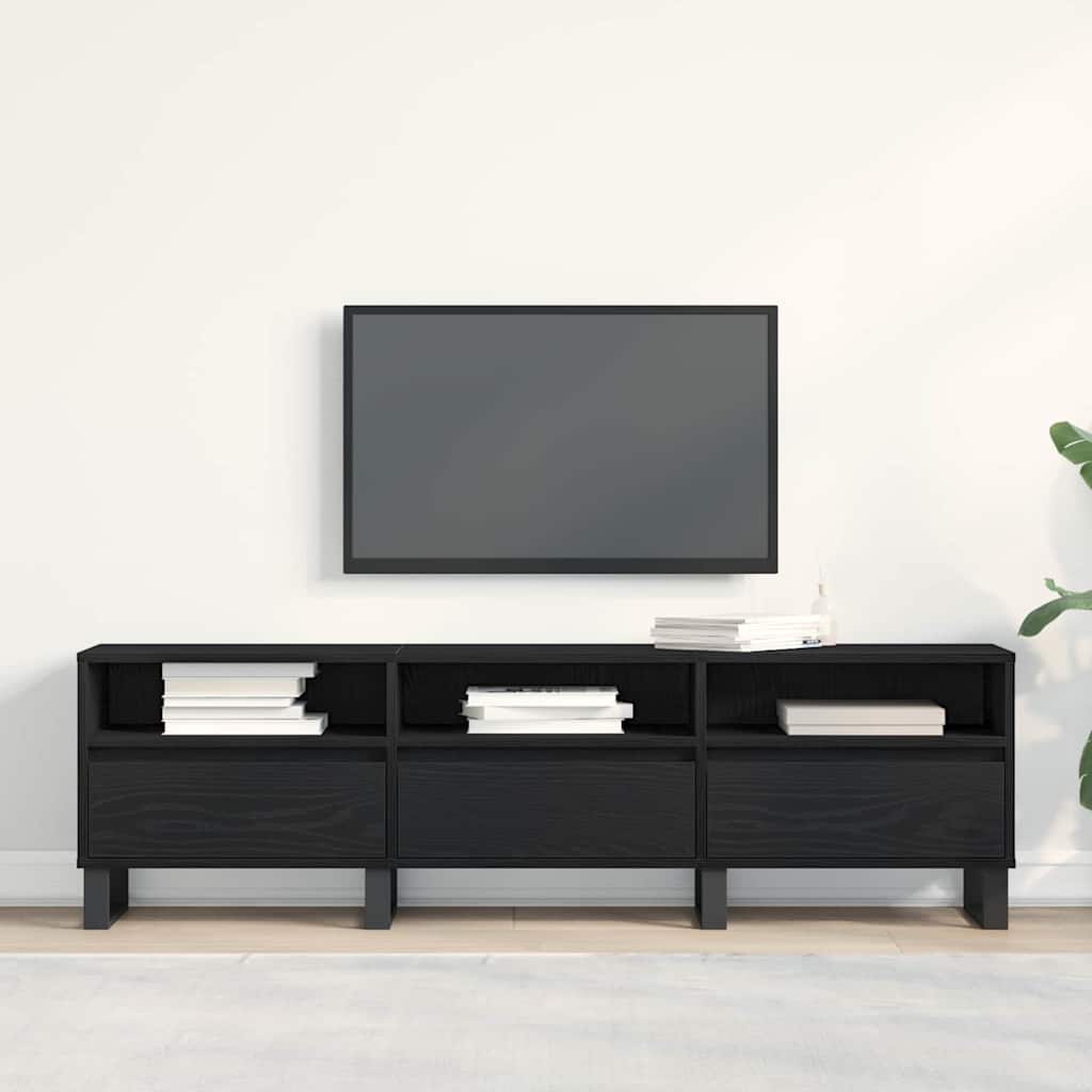 Meuble TV Chêne noir 150 x 30 x 44,5 cm Bois d'ingénierie - XIOS