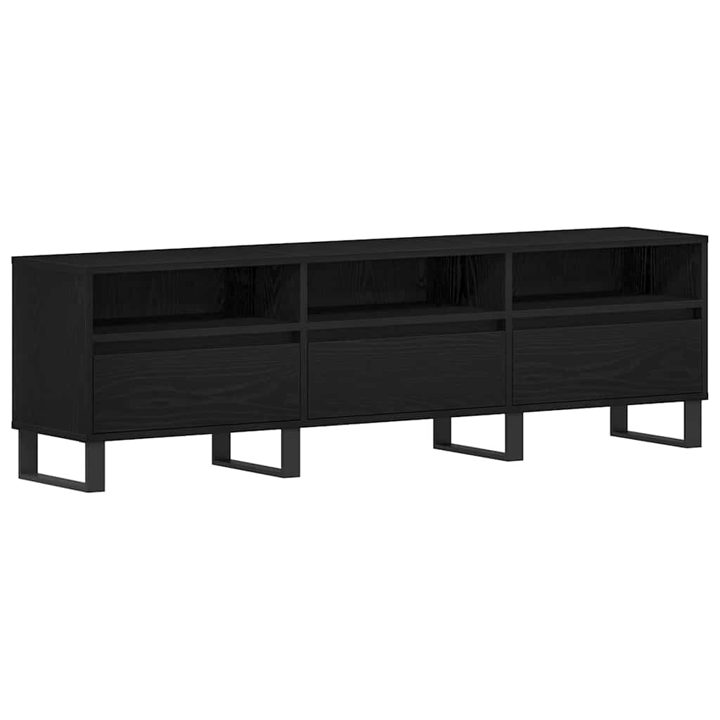Meuble TV Chêne noir 150 x 30 x 44,5 cm Bois d'ingénierie - XIOS