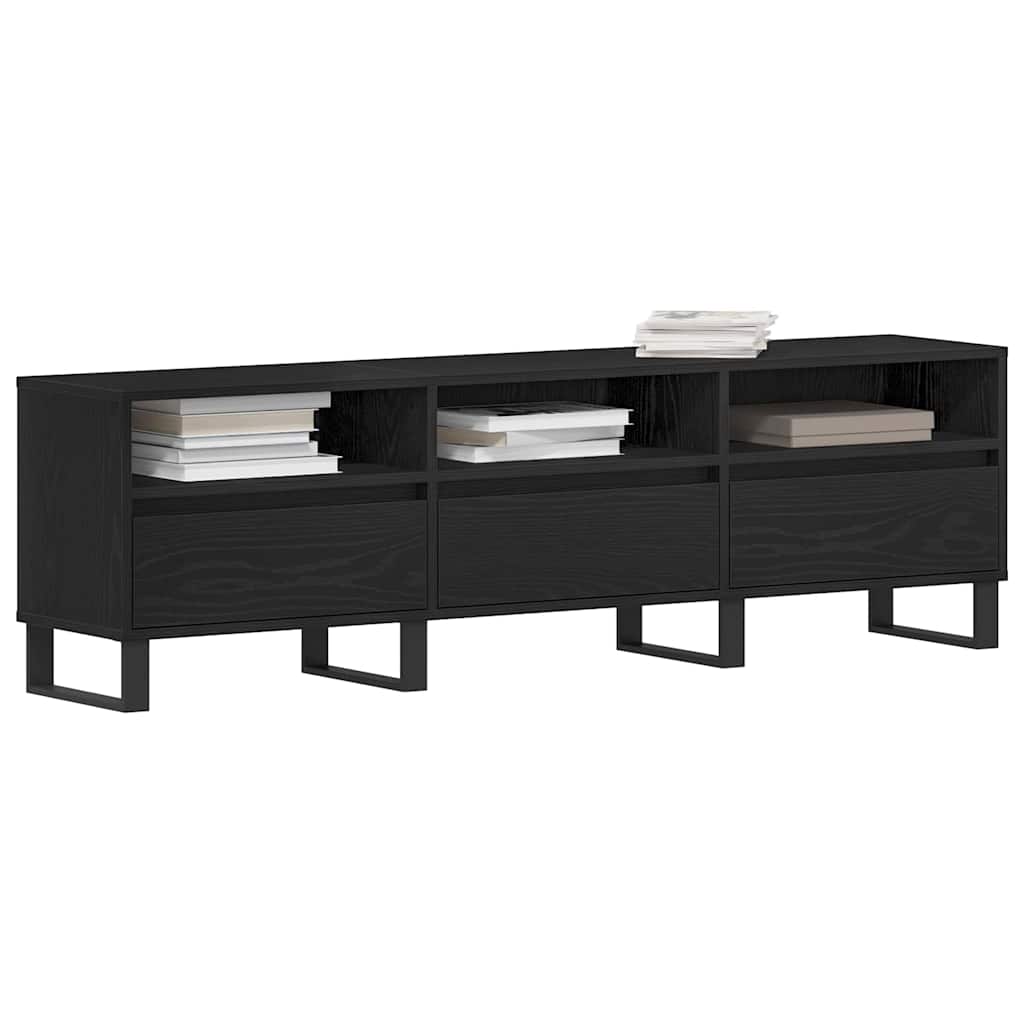 Meuble TV Chêne noir 150 x 30 x 44,5 cm Bois d'ingénierie - XIOS