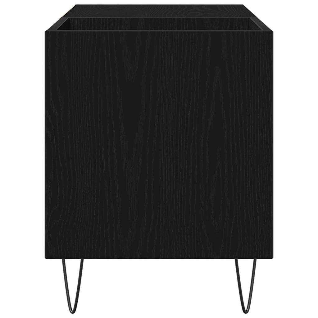 Meuble à vinyles Chêne noir 85 x 38 x 48 cm Bois d'ingénierie - XIOS