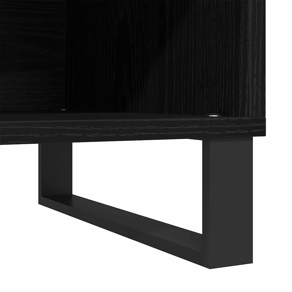 Meuble à vinyles Chêne noir 85 x 38 x 48 cm Bois d'ingénierie - XIOS