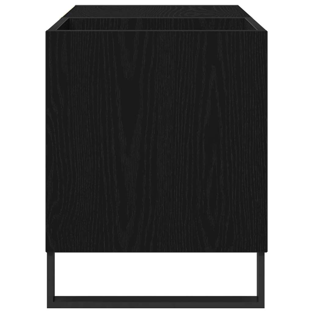 Meuble à vinyles Chêne noir 85 x 38 x 48 cm Bois d'ingénierie - XIOS