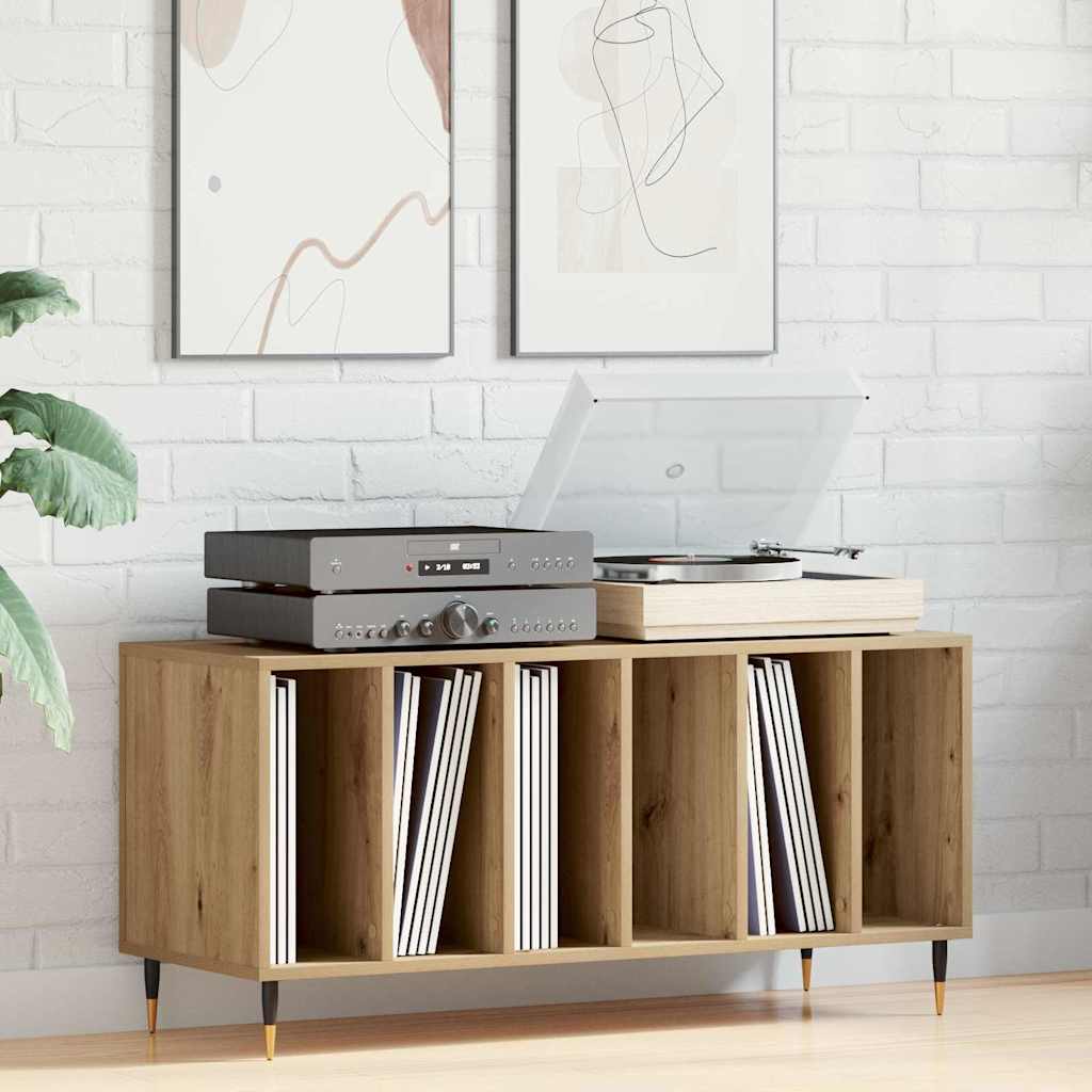 Meuble de rangement vidaXL en chêne artisanal 100x38x48 cm en bois d'ingénierie XIOS
