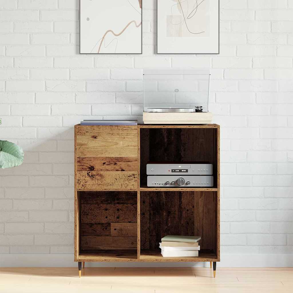 Meuble à vinyles Bois ancien 85 x 38 x 89 cm Bois d'ingénierie - XIOS