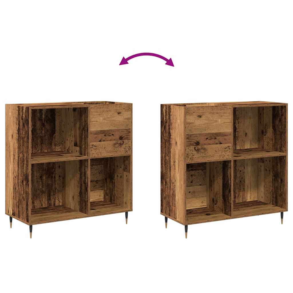 Meuble à vinyles Bois ancien 85 x 38 x 89 cm Bois d'ingénierie - XIOS