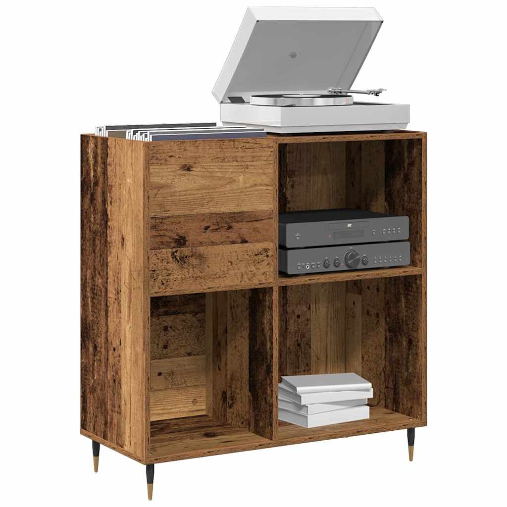 Meuble à vinyles Bois ancien 85 x 38 x 89 cm Bois d'ingénierie - XIOS