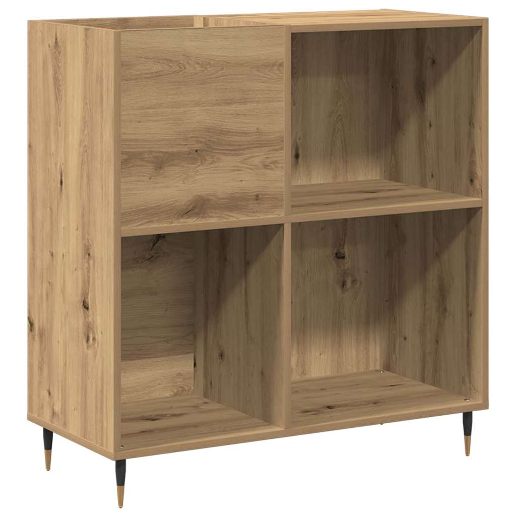 Meuble à vinyles avec étagère chêne artisanal 85 x 38 x 89 cm - XIOS