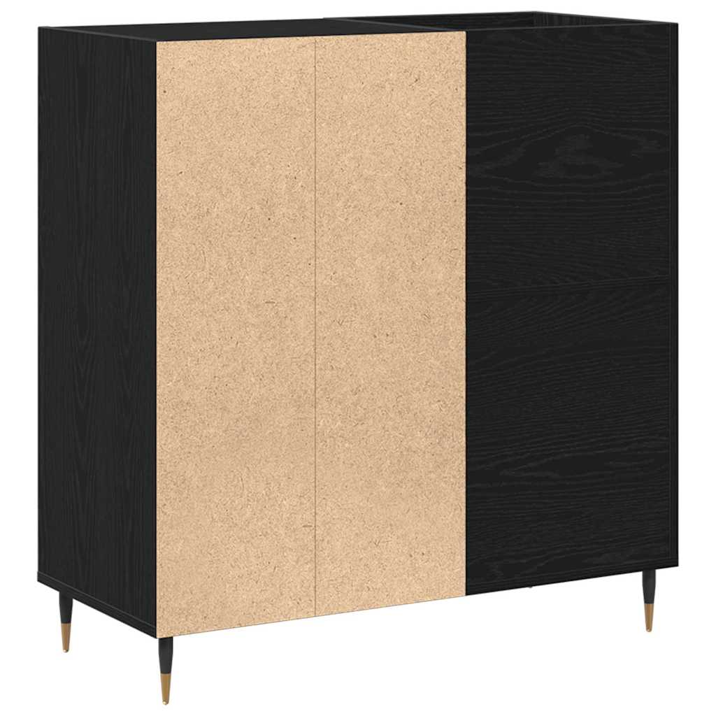 Meuble à vinyles Chêne noir 85 x 38 x 89 cm Bois d'ingénierie - XIOS