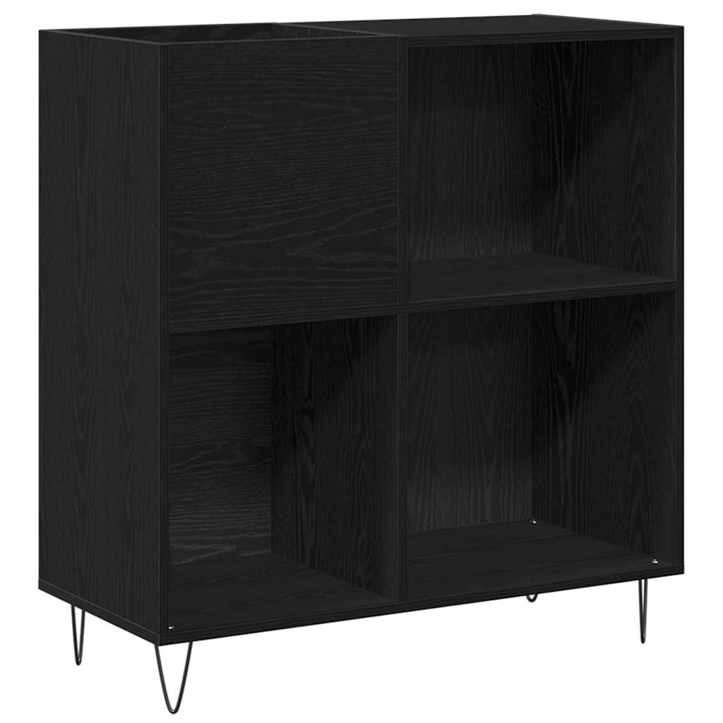 Meuble à vinyles Chêne noir 85 x 38 x 89 cm Bois d'ingénierie - XIOS