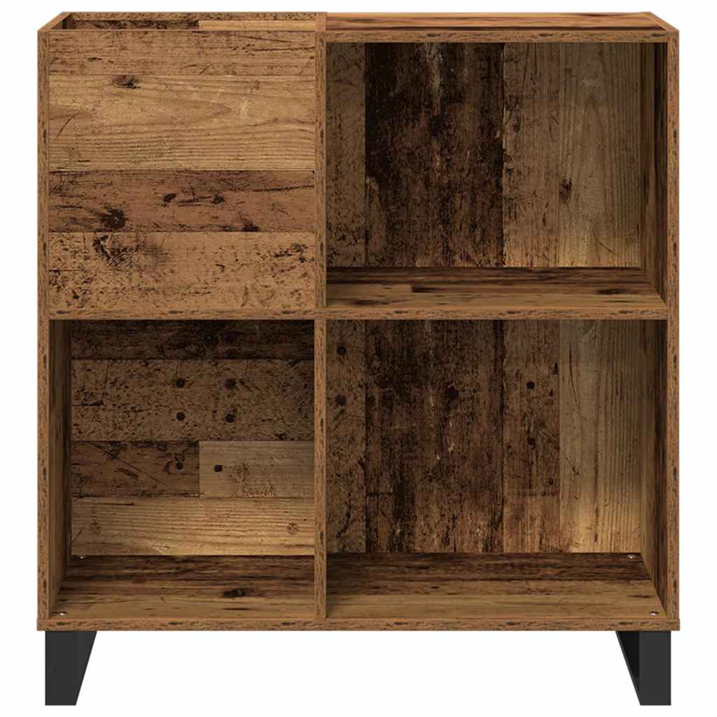Meuble à vinyles Bois ancien 84,5 x 38 x 89 cm