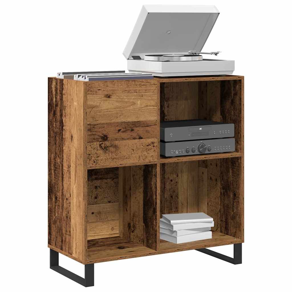 Meuble à vinyles Bois ancien 85 x 38 x 89 cm Bois d'ingénierie - XIOS