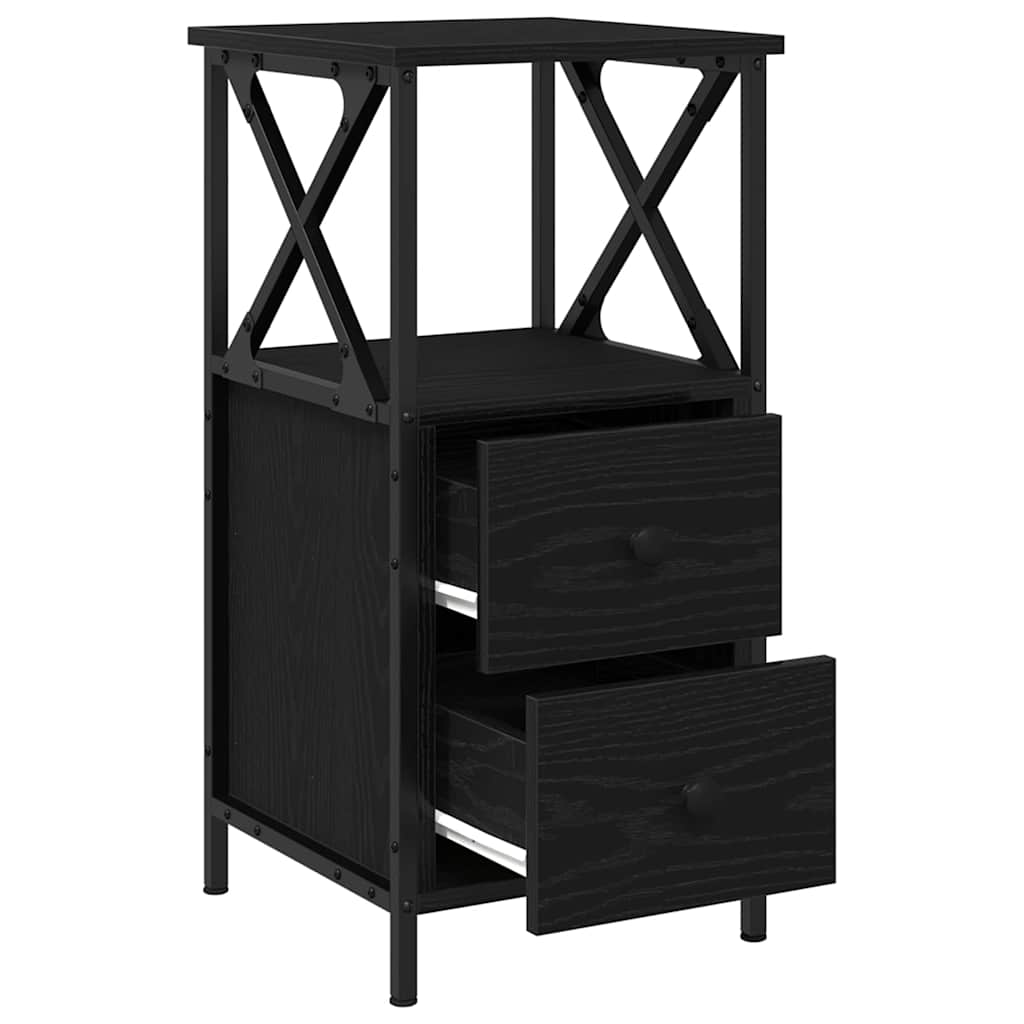 Cabinet de Chevet 2 pcs Chêne noir 34 x 35,5 x 70 cm