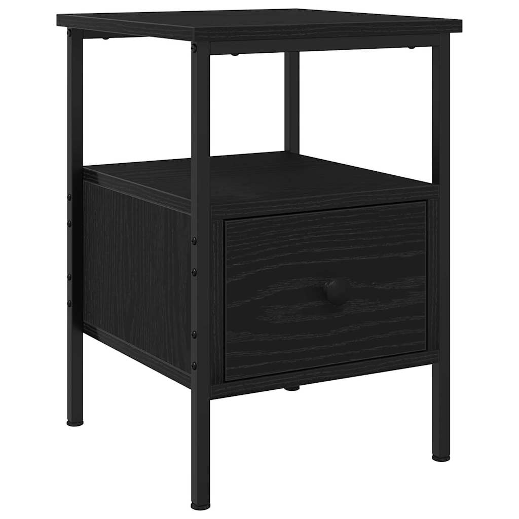 Cabinet de chevet Chêne noir 34 x 36 x 50 cm Bois d'ingénierie - XIOS