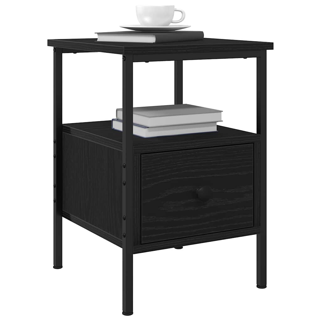 Cabinet de chevet Chêne noir 34 x 36 x 50 cm Bois d'ingénierie - XIOS