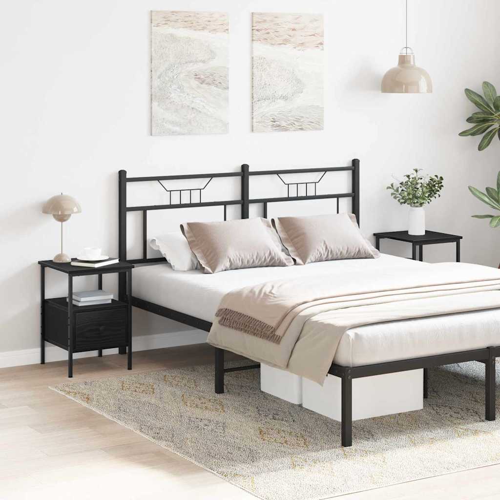 Table de chevet avec tiroir 2 pcs Chêne noir 34 x 36 x 50 cm