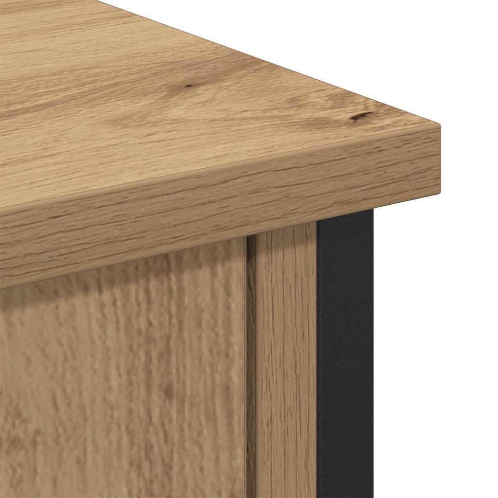 Meuble TV chêne artisanal 101 x 35 x 65 cm Bois d'ingénierie - XIOS