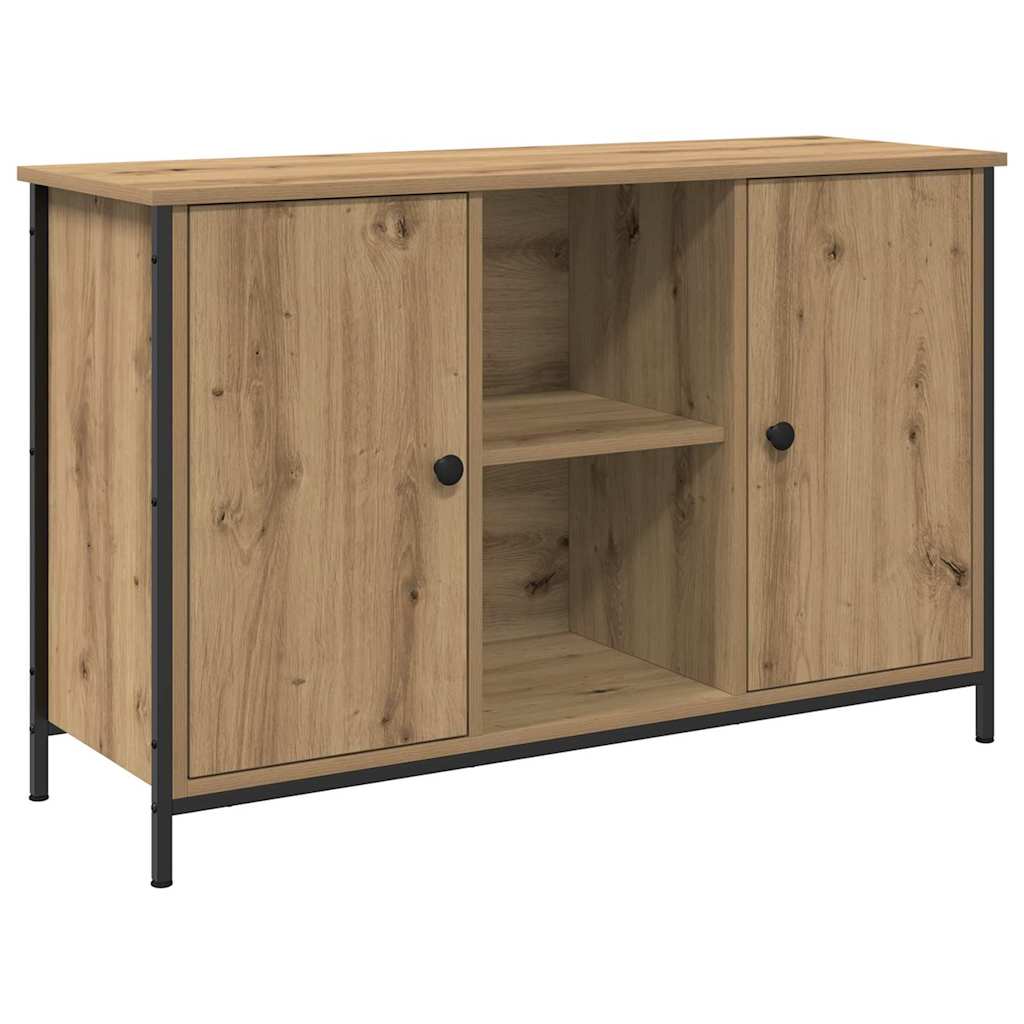 Meuble TV chêne artisanal 101 x 35 x 65 cm Bois d'ingénierie - XIOS