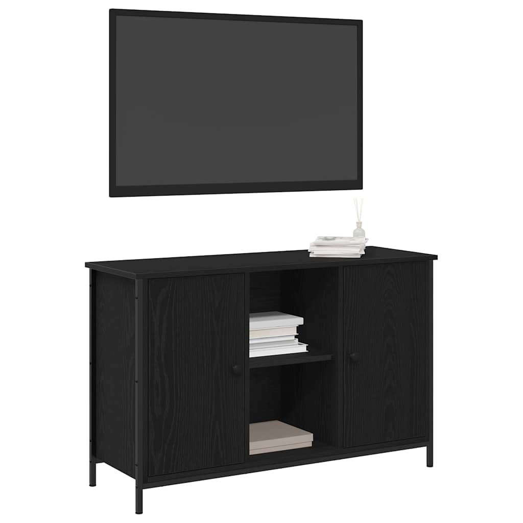 Meuble TV Chêne noir 101 x 35 x 65 cm Bois d'ingénierie - XIOS