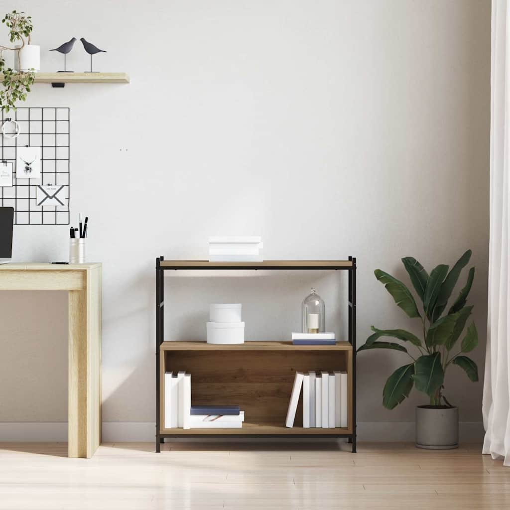 Étagère chêne artisanal 80 x 30 x 78.5 cm Bois d'ingénierie - XIOS