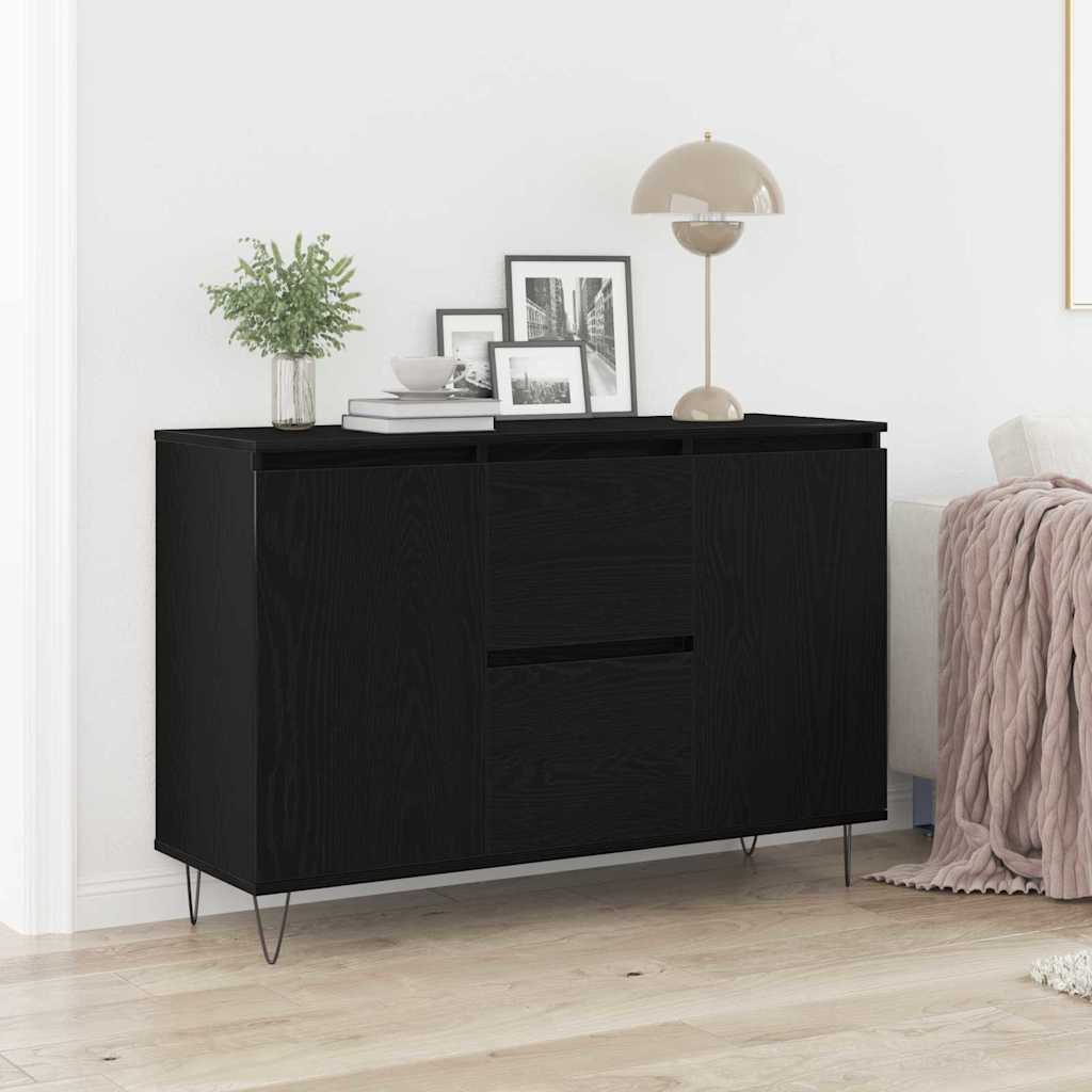 Buffet Chêne noir 101.5 x 35 x 70 cm Bois d'ingénierie - XIOS