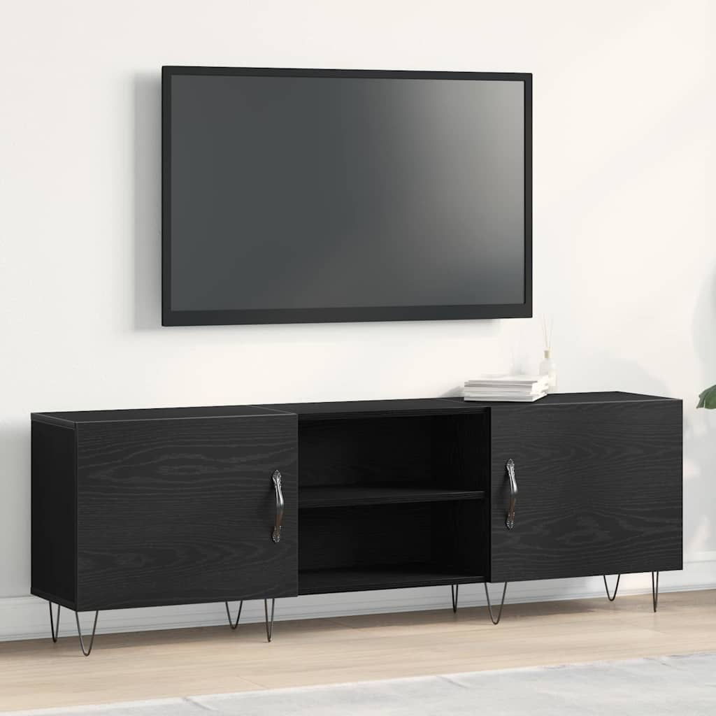 Meuble TV Chêne noir 150 x 30 x 50 cm Bois d'ingénierie - XIOS