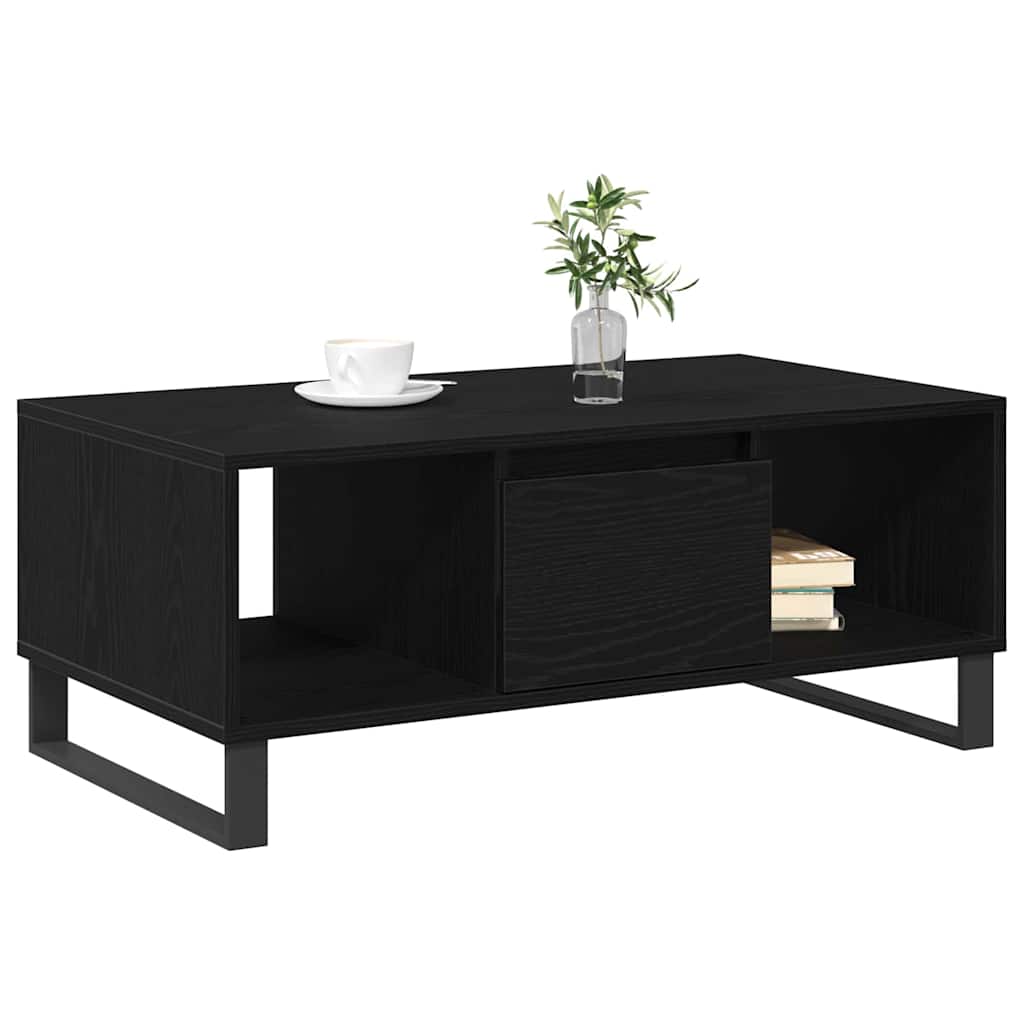 Table basse Chêne noir 90 x 50 x 36.5 cm Bois d'ingénierie - XIOS