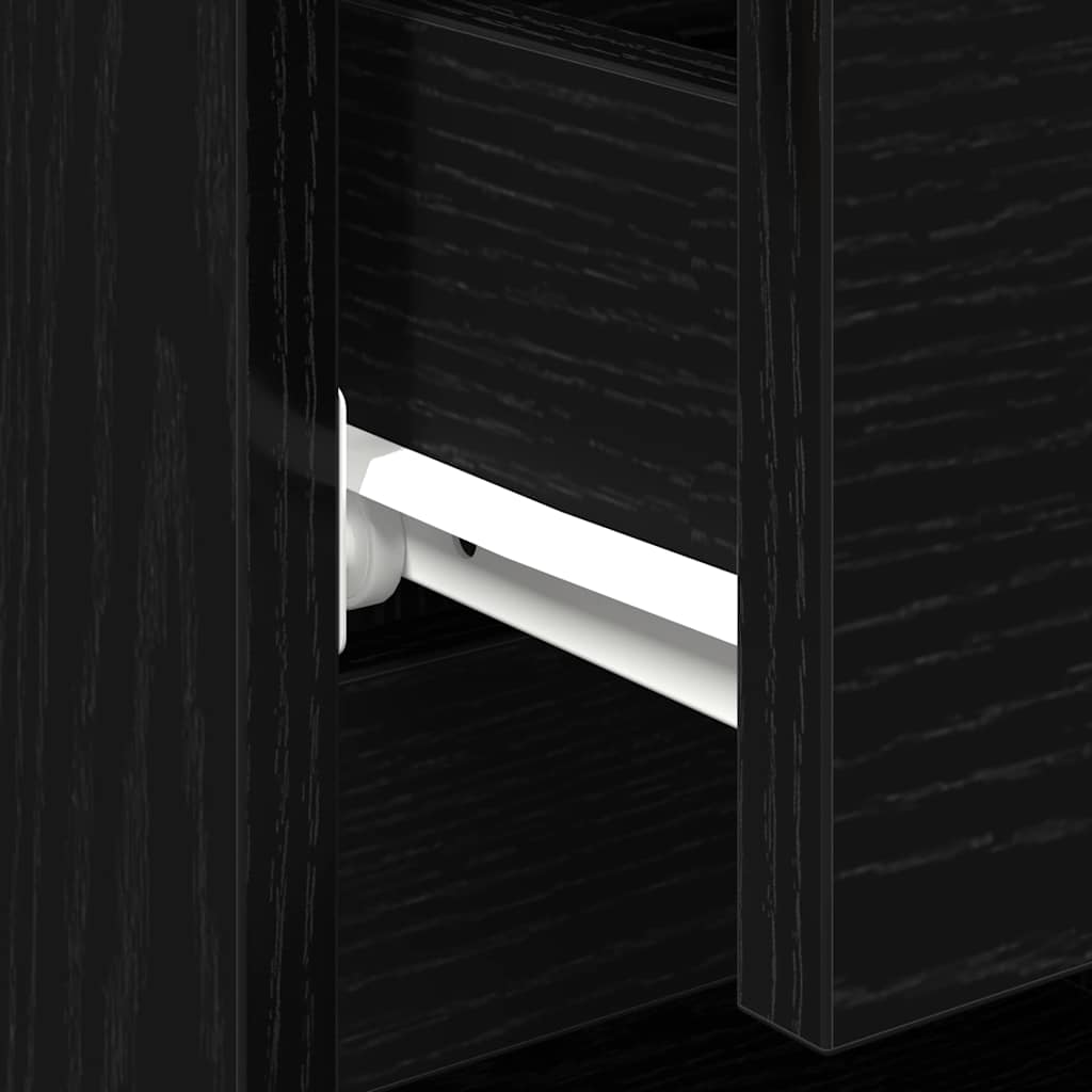 Cabinet de chevet avec tiroir 2 pcs Chêne noir 40 x 35 x 50 cm