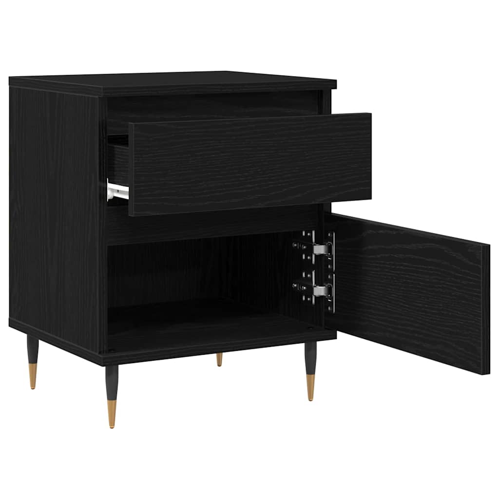 Cabinet de chevet avec tiroir 2 pcs Chêne noir 40 x 35 x 50 cm - XIOS