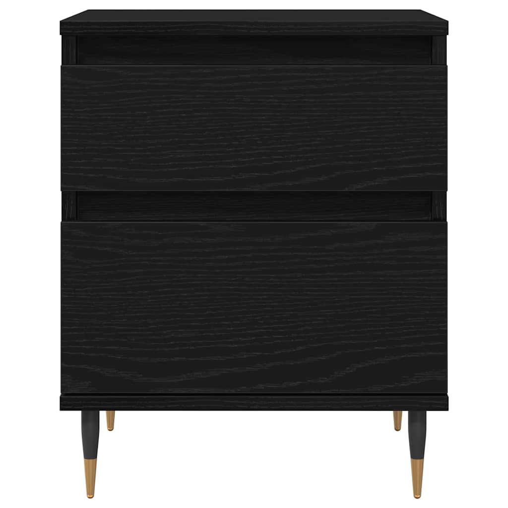 Cabinet de chevet avec tiroir 2 pcs Chêne noir 40 x 35 x 50 cm