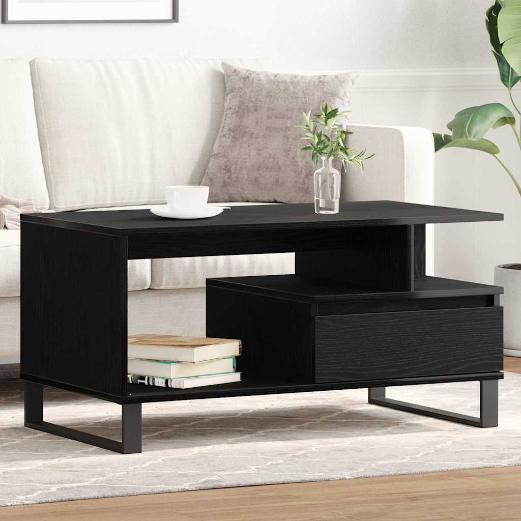 Table basse Chêne noir 90 x 49 x 45 cm Bois d'ingénierie - XIOS