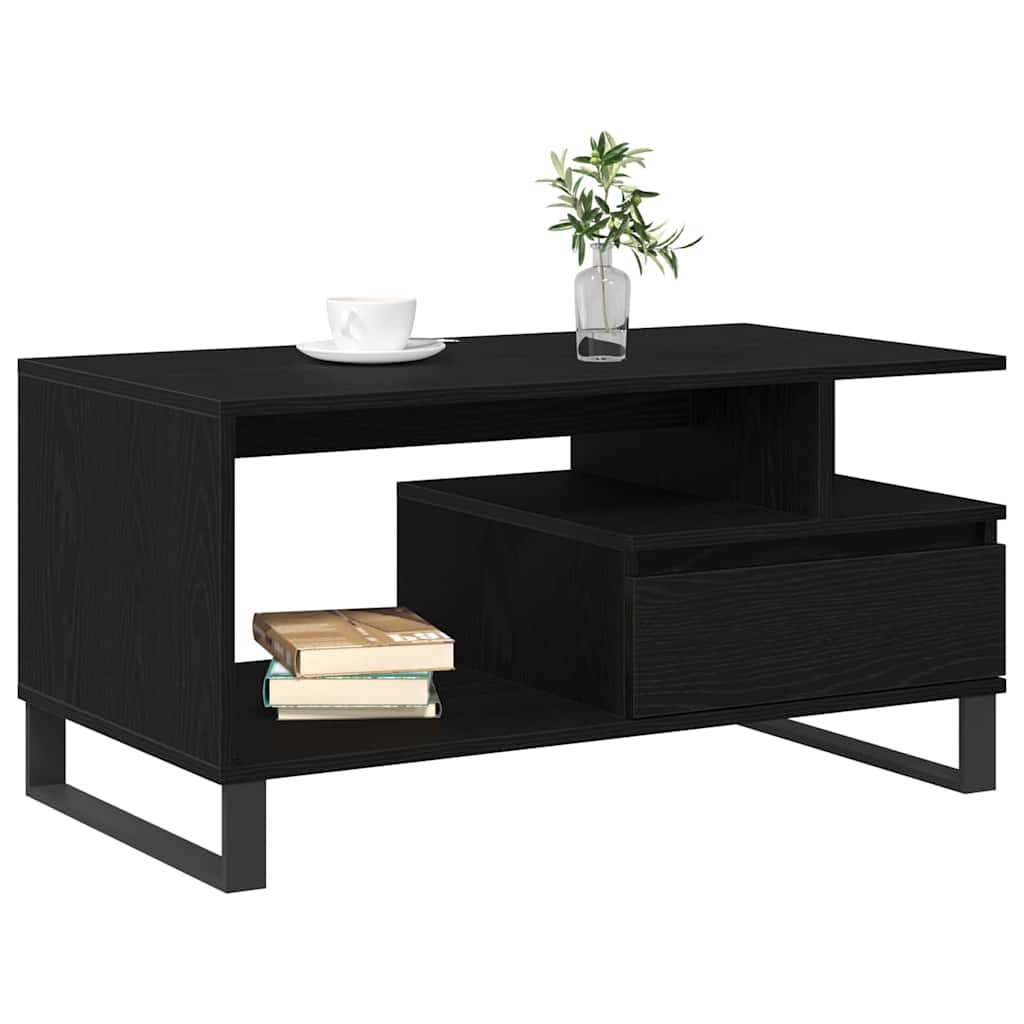 Table basse Chêne noir 90 x 49 x 45 cm Bois d'ingénierie - XIOS