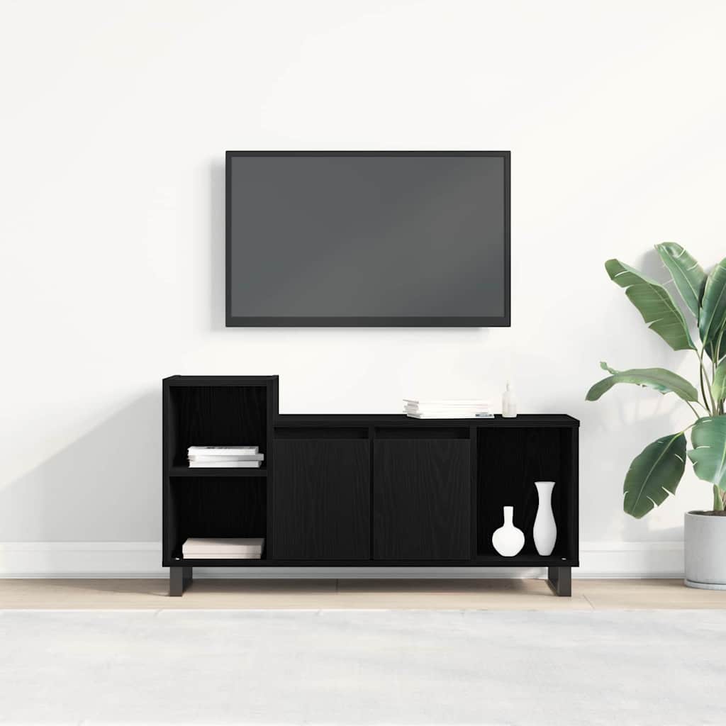 Ensemble meuble TV Montage mural Chêne noir 100 x 35 x 55 cm - XIOS