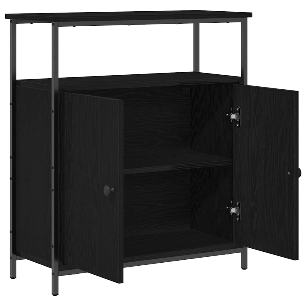 Buffet Chêne noir 70 x 30 x 80 cm Bois d'ingénierie - XIOS