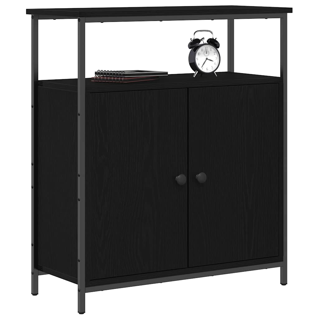 Buffet Chêne noir 70 x 30 x 80 cm Bois d'ingénierie - XIOS