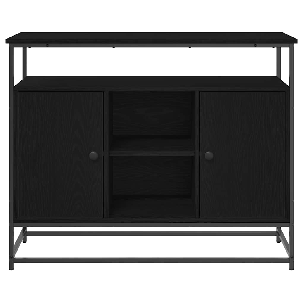 Buffet Chêne noir 100 x 35 x 80 cm Bois d'ingénierie - XIOS