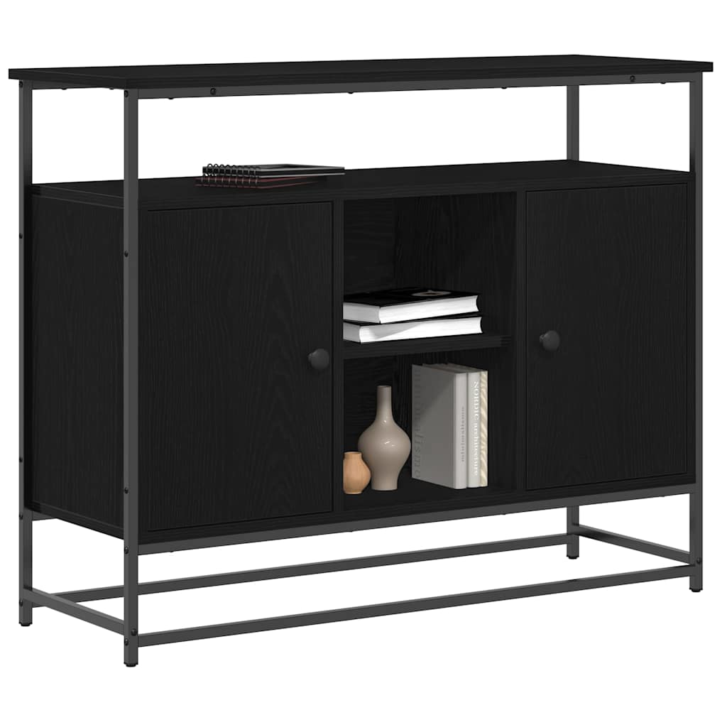 Buffet Chêne noir 100 x 35 x 80 cm Bois d'ingénierie - XIOS