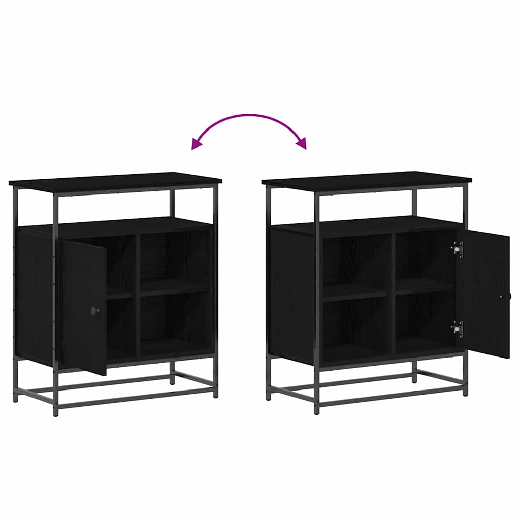 Buffet Chêne noir 69 x 35 x 80 cm Bois d'ingénierie - XIOS