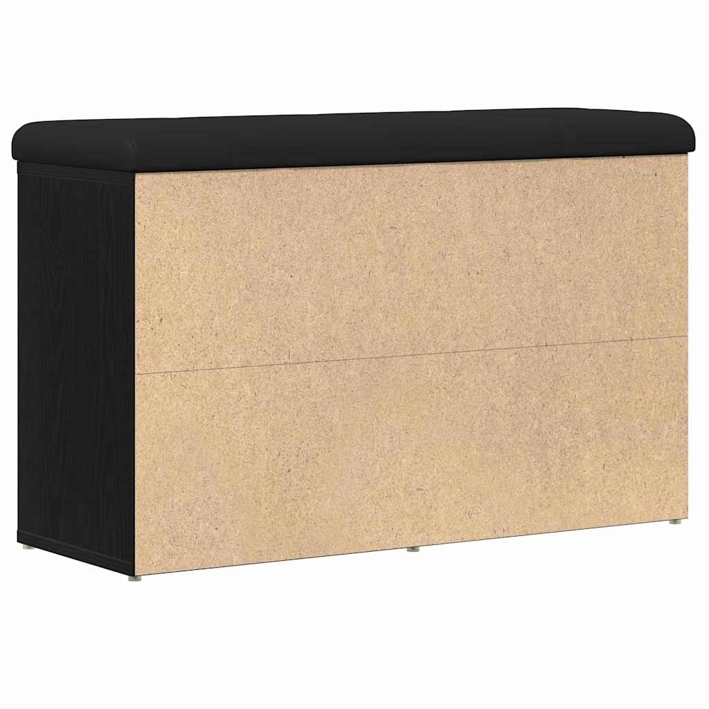 Banc à chaussures Noir 82 x 32 x 50 cm Bois d'ingénierie - XIOS