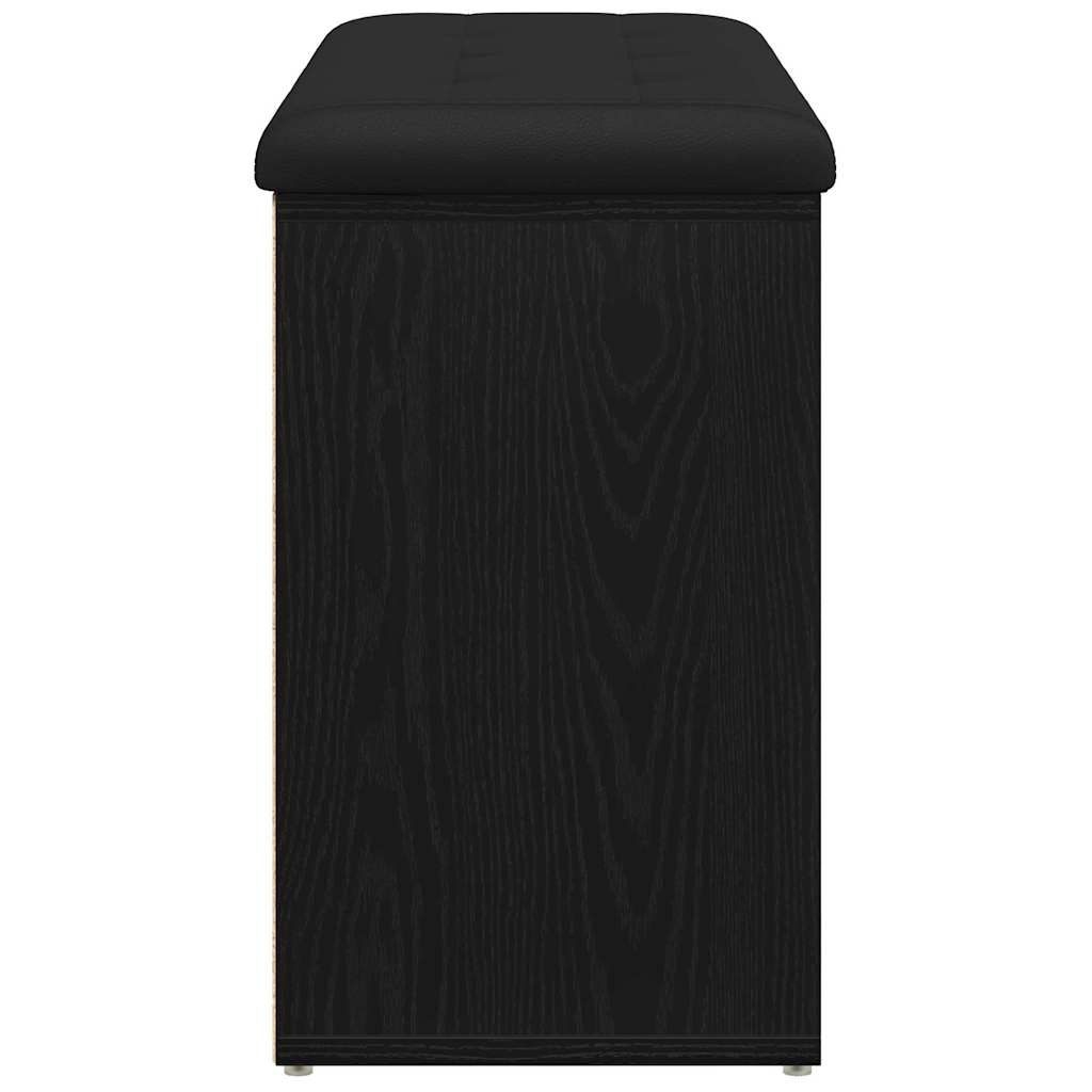 Banc à chaussures Noir 80 x 30 x 48 cm Bois d'ingénierie - XIOS
