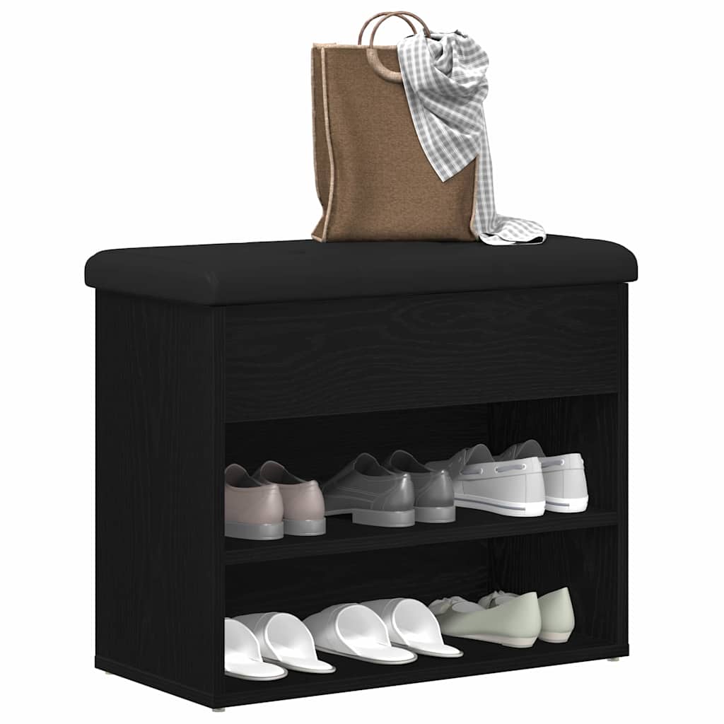 Banc de rangement Chêne noir 62 x 32 x 50 cm Bois d'ingénierie - XIOS
