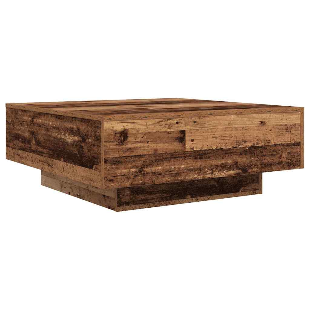 Table basse Ancien Bois et Bleu 80 x 80 x 31 cm - XIOS